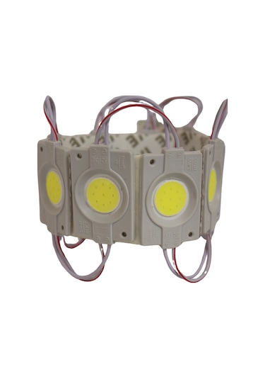 12 Volt 2.4 Watt Tekli Su Geçirmez Modül Led Beyaz (10 Adet)
