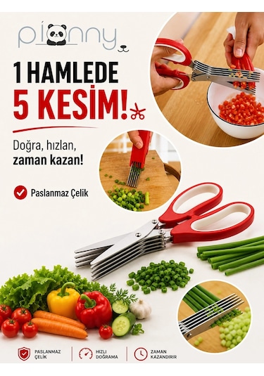 Pionny 5 Bıçaklı Sebze Doğrama Makası