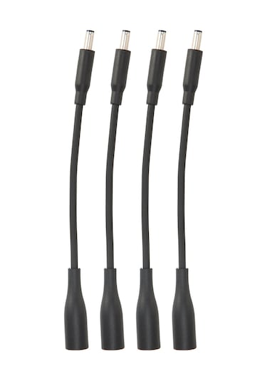 Kangvka 4 Adet Dell Laptop Güç Adaptörü Dönüştürücü Kablosu - 7.4x5.0mm Büyük Pinli'den 4.5x3.0mm Küçük Pinli'ye, Plug & Play, Abs Malzeme, Siyah