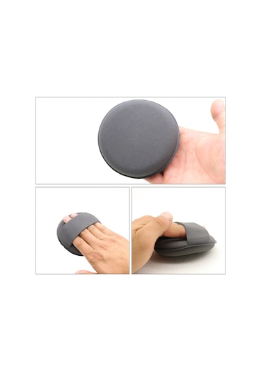 Lemestar 5 Adet Mikrofiber Cila Uygulama Süngeri - Otomobil Bakımı İçin Esnek Bantlı 10cm Yuvarlak Sünger
