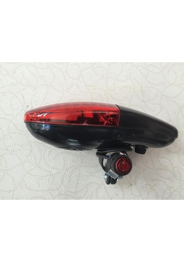 Bisiklet 8 Sesli Işıklı Siren Korna Kırmızı - Siyah