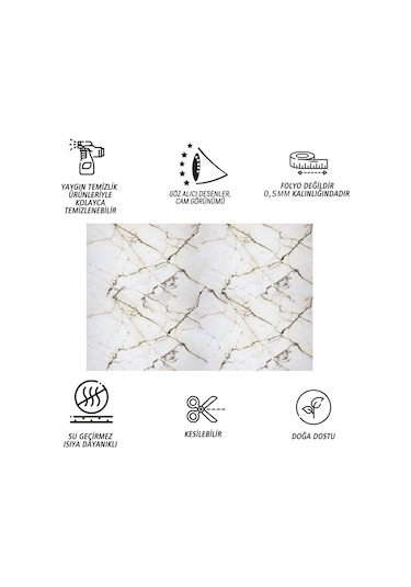 Tink Kendinden Yapışkanlı Sarı Çizgili Desenli Pvc Panel 41x62 Cm