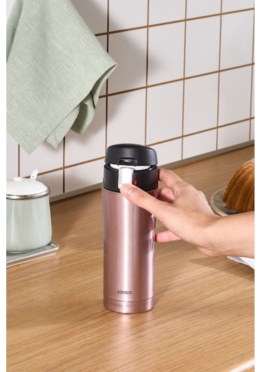 Karaca Pluton Çelik Sızdırmaz Termos Rose Gold 350 ml