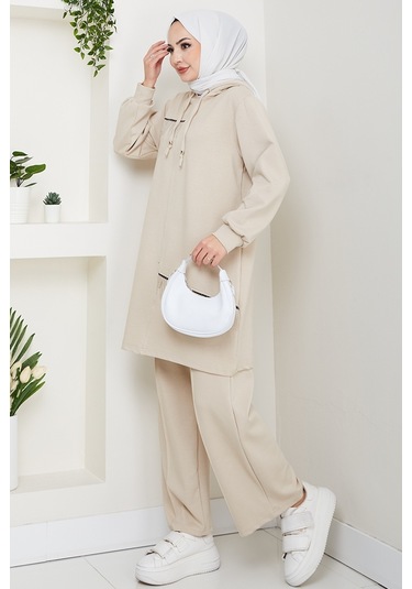 Zincir Detay Oysho İkili Takım 1660 - Bej Bej