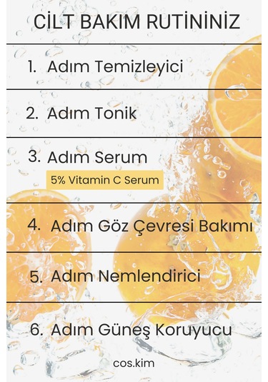 %5 C Vitamini Serum 30 Ml %2 Niacinamide, Leke Karşıtı, Aydınlatıcı, Ton Eşitleyici