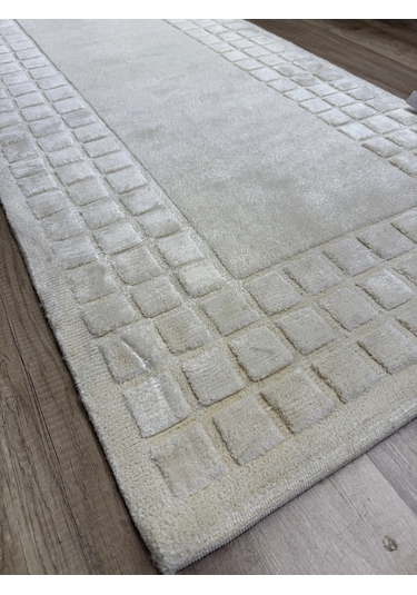 Eko Halı Siena 3d Bow White El Dokuma Yolluk Beyaz