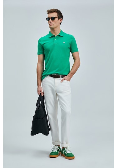 Lufian Erkek Polo Yaka T Shirt 111040206 Açık Yeşil Açik Yeşil