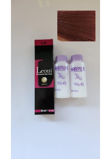 LEoni Profesyonel Saç Boyası 6.34 + Oksidan 2'li
