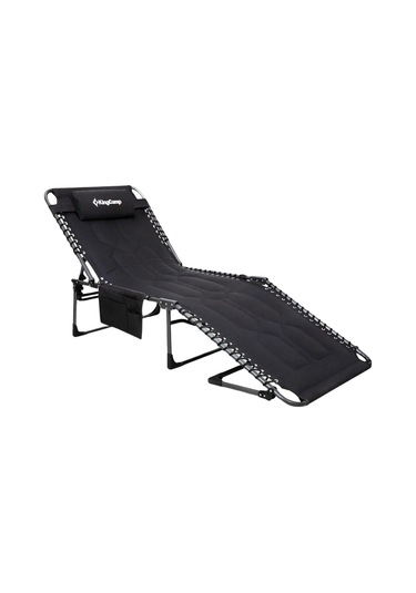 Kingcamp Magnolia B20 Premium 7 Kademeli Katlanır Dolgulu Şezlong Black Siyah