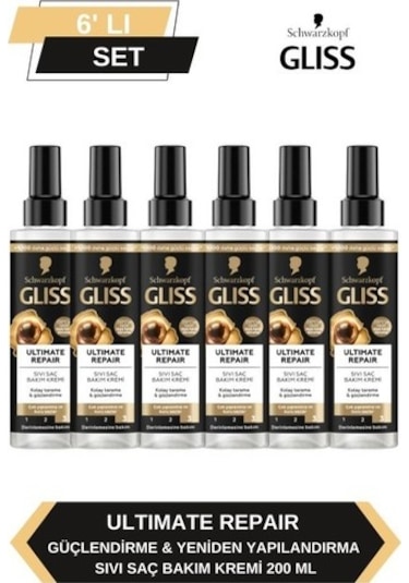 Gliss Ultimate Repair Sıvı Saç Kremi 6 x 200 ML