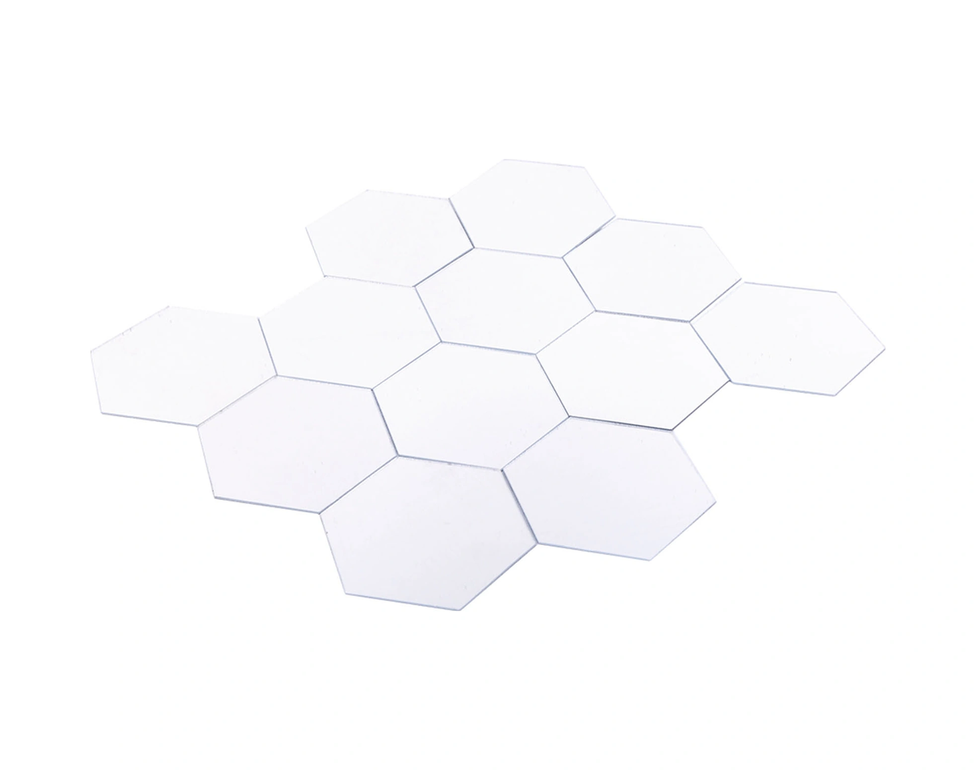 Hangfox 12 Adet Gümüş Renkli Akrilik Yansıtır, Altıgen Şekilli Duvar Sticker, Ev Dekorasyonu Yansıtıcı, Yeni Malzeme Diğer