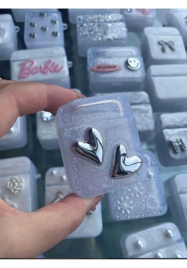 Iphone 3. Nesil Uyumlu Koruyucu Bluetooth Kulaklık Kılıfı Kalpler Airpods 3. Nesil