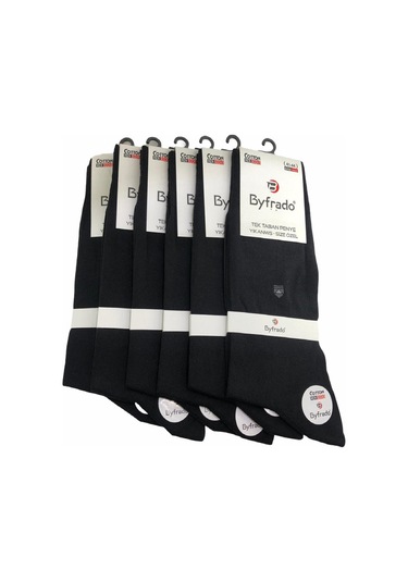 6'lı Yazlık Dikişsiz Pamuklu Erkek Çorabı-Siyah