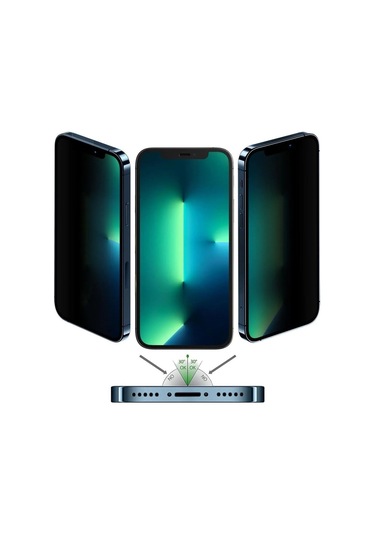 İphone 7 Plus / 8 Plus - Beyaz - Uyumlu Privacy Hayalet Temperli Cam Ekran Koruyucu - Anti Static Hd