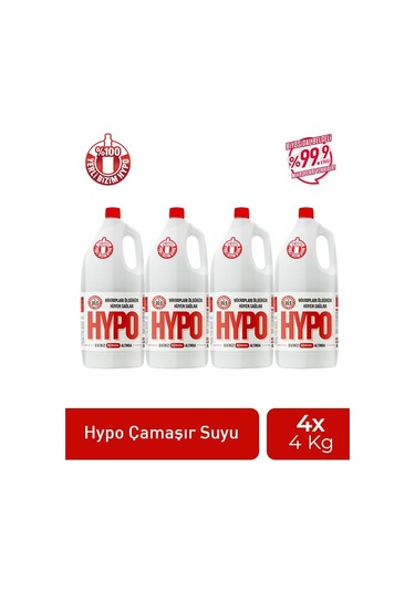 Hypo Çamaşır Suyu 4 x 4 KG