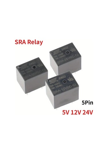 Topnotch 5 Adet Sra-24vdc-cl 5pin Endüstriyel Röle 20a 5v 12v 24v Dc Bakır Kontak