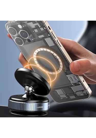 Cordial 2025 Yeni Manyetik Araç Telefon Tutucu 360 Derece Dönebilir Katlanır Siyah