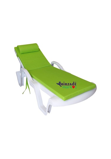 Mirzademarket Şezlong Minderi Lüks Su Geçirmez Kumaş Fermuarlı-Fıstık Yeşil