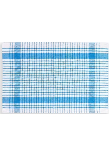 Pamuklu Turkuaz Renkli Pöti Kareli 4'lü Kurulama Bezi, Beslenme Örtüsü, Servis Peçetesi