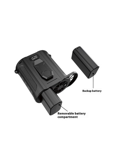 G20 Taşınabilir Bel Fanı Şarj Edilebilir 5 Hız Ayarlanabilir Led El Feneri Güç Bankası Kemer Fanları Yürüyüş Ve Binicilik İçin Siyah