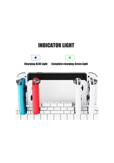 Sw488 Nintendo Oyun Kartları Depolama Hızlı Şarj Dock İstasyonu Siyah