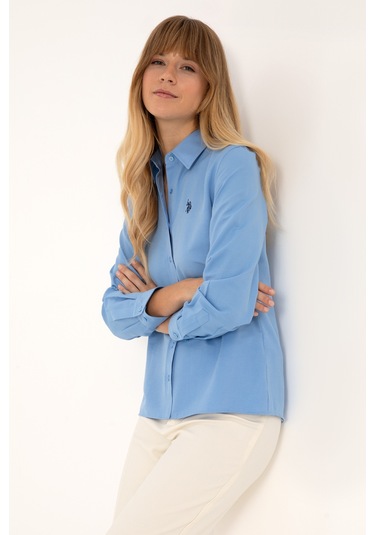 U.s. Polo Assn. Kadın Açık Mavi Gömlek Basic 50316711-vr003 Acık Mavı