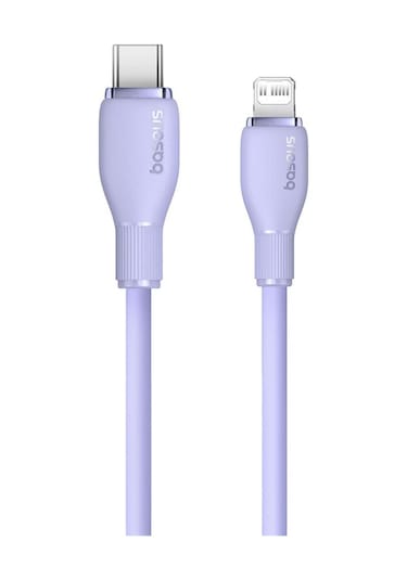 Baseus Pudding 1.2 M Hızlı Şarj Özellikli Type-C to Lightning 20 W Kablo Mor