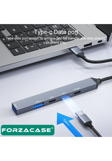5in1 Type-c To Usb 3.0 Pd Çoklayıcı 100w Şarj Adaptörü - Fc902