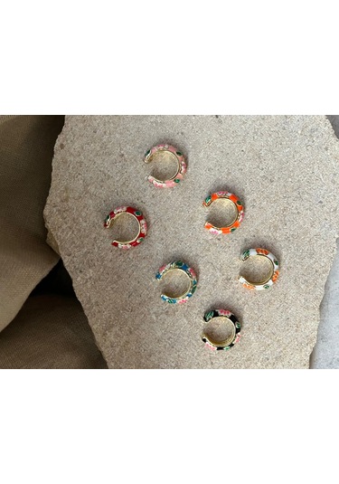 Pembe Mineli Kıkırdak Küpe