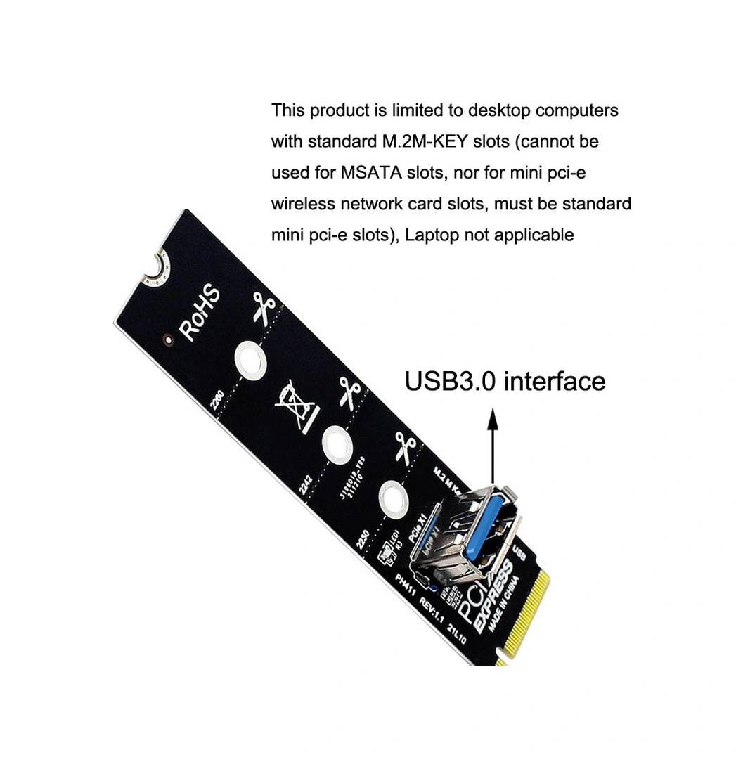 Sones 5 Adet Ngff M.2 Rotor Pcı-e Kanal Usb3.0 Transfer Kartı Grafik Uzatma Transferi Siyah