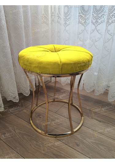 Kum Saati Dilimli Makyaj Pufu Gold Sarı