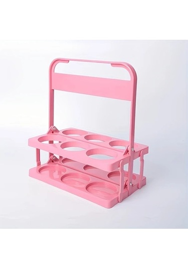 Trendooze 6 Şişe Pembe Taşınabilir Katlanır Bira Sepeti Gaojunshop01 Günlük Parti Kullanımı Pembe