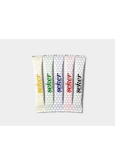 Repak Şeker Yazılı Basklı Karışık Renkli Stick Toz Şeker 9 KG