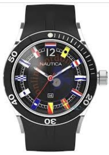 Nautica A13600G Siyah Silikon Saat Kordonu