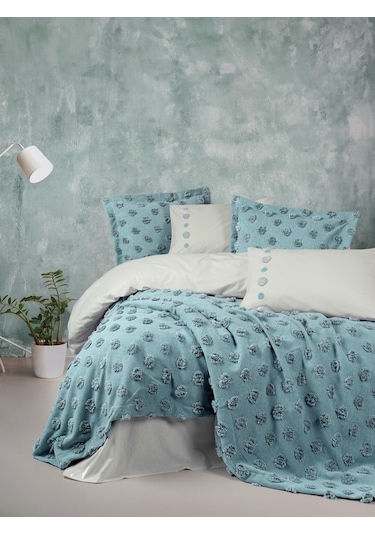 Cotton Box Limi Çift Kişilik Yatak Örtülü Nevresim Takımı Aldo Mint
