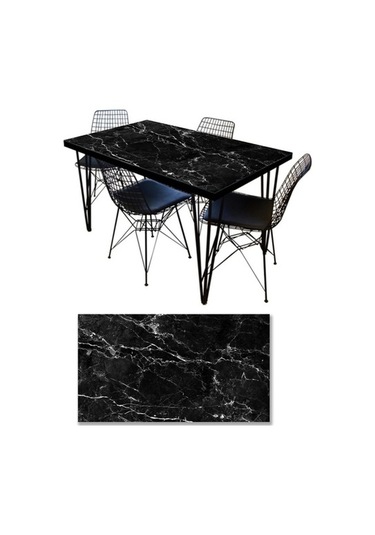 Masa Kaplama Folyosu Mobilya Masa Kaplama Folyoları Siyah Mermer