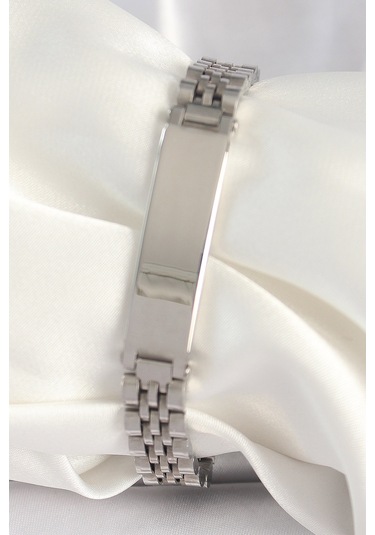 316l Çelik Gümüş Renk Zincir Künye Model Erkek Bileklik Çok Renkli