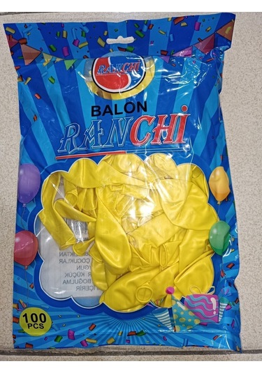 100 Lü Metalik Balon 14/a Birinci Kalite Sarı