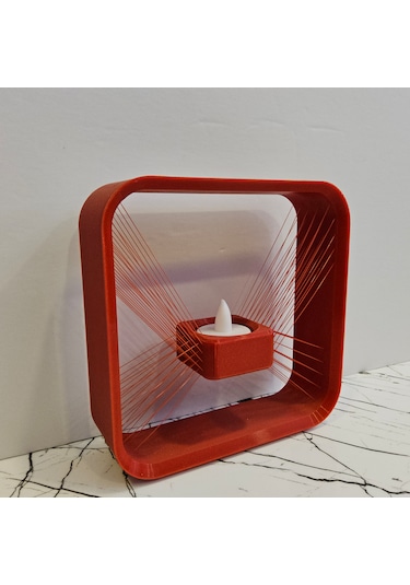 Masa Lambası 3 D Baskı - Kırmızı-