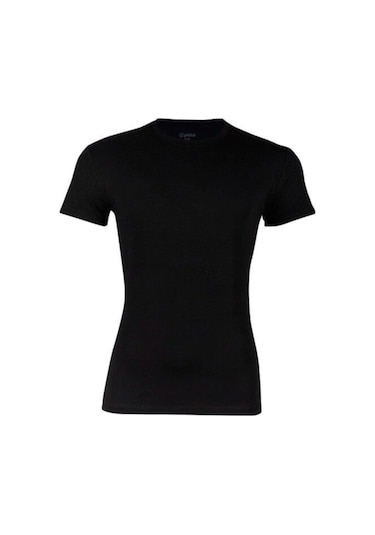 Yıldız Erkek Bambu Sıfır Yaka Kısa Kol Fanila Atlet 3'lü Paket - 475-476 Siyah