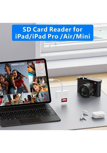 Willowhaven 3 İn 1 Usb C Hizli Adaptor Set Beyaz Sd Tf Okuyucu Ve Lightning Baglantili