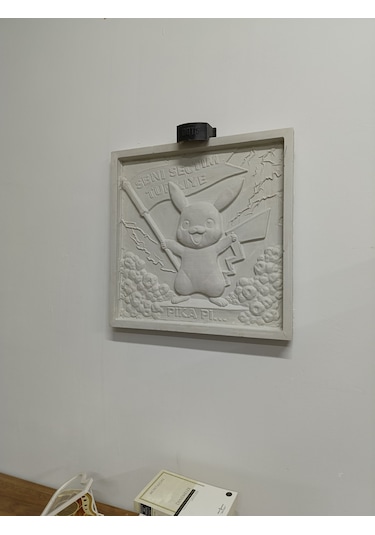 Seni Seçtim Türkiye Pikachu Temalı Işıklı Kabartma Tablo El Ya