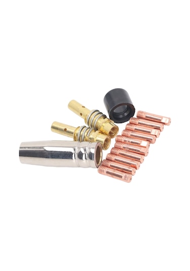 Skycity 15ak Mıg/mag Kaynak Torçları İçin 14 Parça Bakır Tabanlı Konduktif Uç, Gaz Burnu, Bağlantı Çubuğu Ve Kapak Tamiri Aksesuar Seti