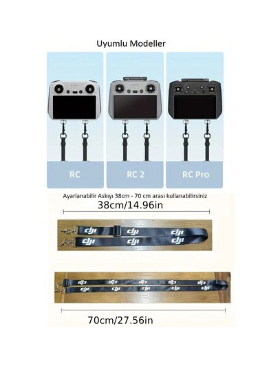 Djı Rc / Djı Rc 2 / Rc Pro Ekranlı Kumanda Askısı Vida Hediyeli