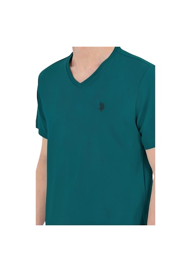U.S. Polo Assn. Erkek V Yaka T-shirt Darkeden
