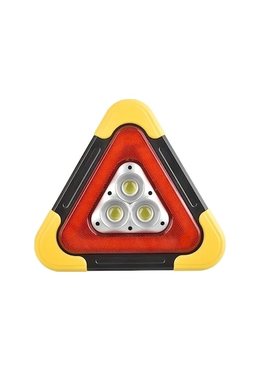 Cordial 1 Bilgisayar Güneş Enerjili Üçgen Acil Durum İşareti El Feneri 5 Modlu Şarj Edilebilir Kamp Yürüyüş 150m Menzil 300 Lümen Usb Kablosu Dahil Altın