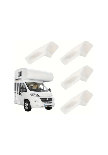 Chuangyinshop 2 Adet Pvc Karavan Çatı Oluk Su Tahliye Sistemi - Beyaz, Çeşitli Modellere Uygun