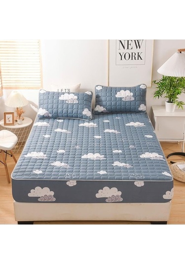 Yingfu 2022 Kalın Tüylü Yorganlı Battaniye Kılıfı, Mavi, 120x200+30 Cm Tekli Yatak Kılıfı DiğER