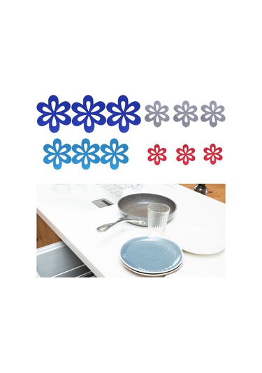 Homyl 12 Parça Placemats Yalıtımlı Pot Tutucular Bardak Çok Renkli