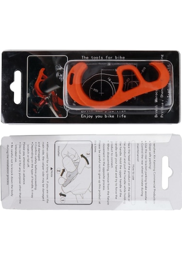 Yaozixa Bisiklet Ve Motosiklet İçin Sabit Park Fren Kilit Kancası - Eğik Yollarda Sabit Durumu Sağlar - Hafif Ve Dayanıklı Turuncu Pp Plastik Turuncu